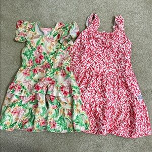 Tommy Bahama Kids Dresses in Floral Green and Red Pattern